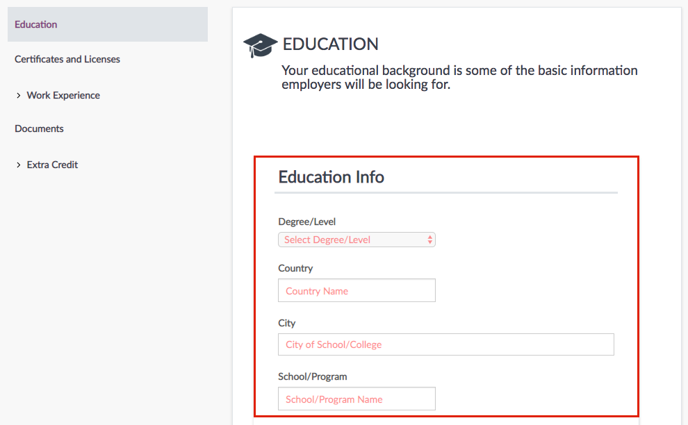 Completing Your Profile Frontline K12JobSpot
